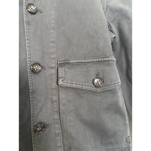 Madewell Mens Patch -Pocket Work Jacket NW562 Charcoal Gray Cotton Twill XS New - Picture 3 of 7